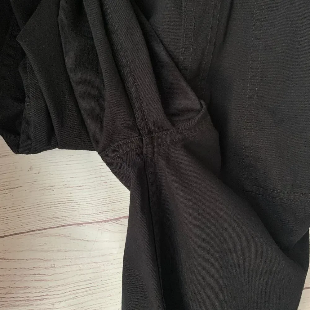 H&M Divided Black Bib Overall Jumpsuit Joggers Cargo Utility Size 0
